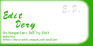 edit dery business card